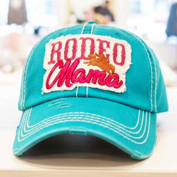 2/$30 Ladies Teal Rodeo Mama Female Baseball Hat - Picture 1 of 9